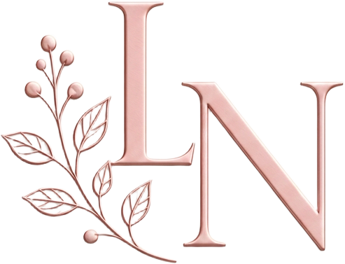 Levant Nail — LN monogram with botanical sprig